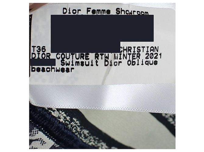 Conjunto de Baño Christian Dior Oblique Blanco Azul oscuro - vista 10