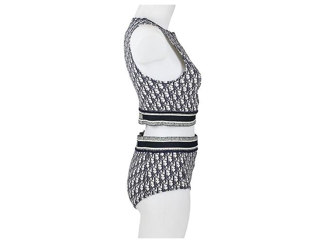 Conjunto de Baño Christian Dior Oblique Blanco Azul oscuro - vista 2