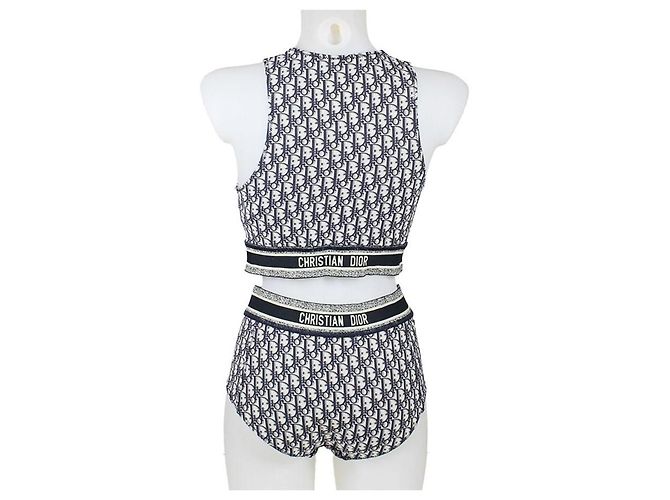 Conjunto de Baño Christian Dior Oblique Blanco Azul oscuro - vista 3
