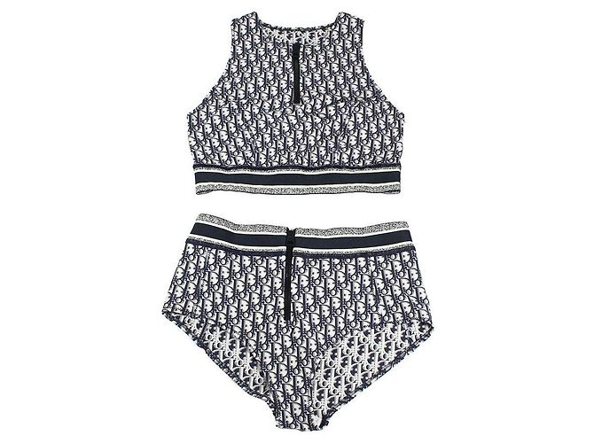 Conjunto de Baño Christian Dior Oblique Blanco Azul oscuro - vista 5