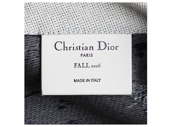 Christian Dior Borsa Shopper in Tela Stampata Fall 2025 Nero Bianco - vista 4