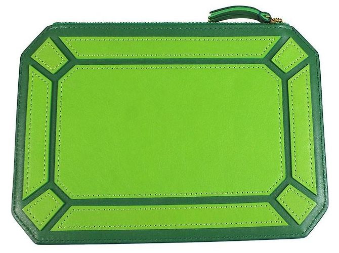 Christian Dior Pochette in pelle verde - vista 2