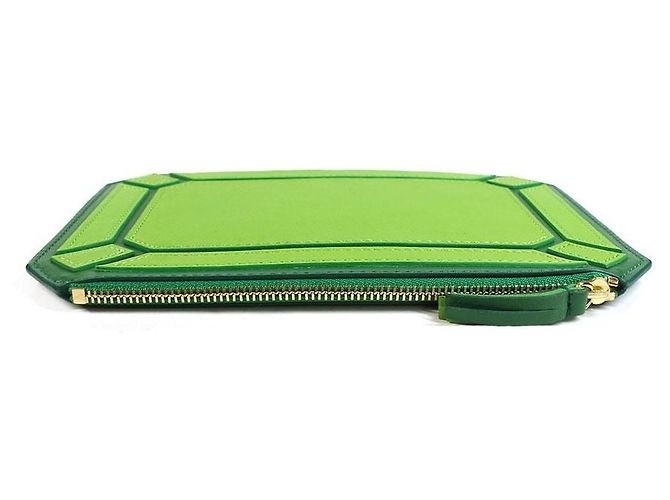 Christian Dior Pochette in pelle verde - vista 3