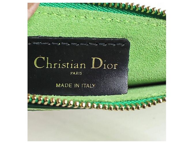 Christian Dior Pochette in pelle verde - vista 5