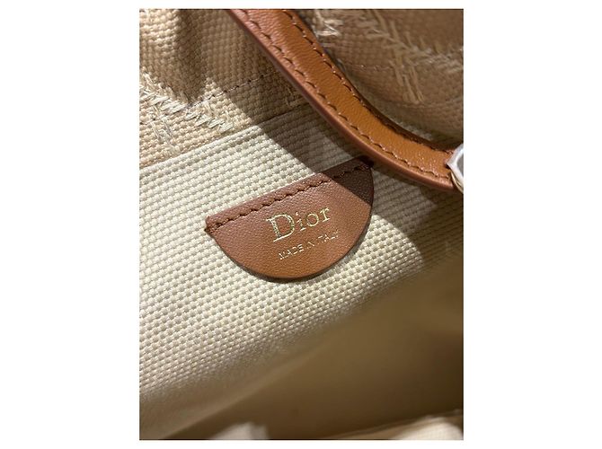 Borsa Dior Dioriviera Blooming Mini Bucket Bag Beige Cannage - vista 3