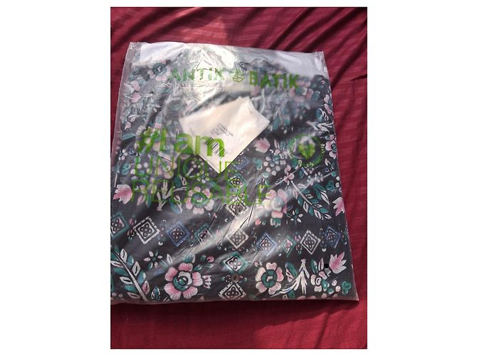Blouse Flora Antik Batik Negro Rosa Blanco Azul Verde - vista 3