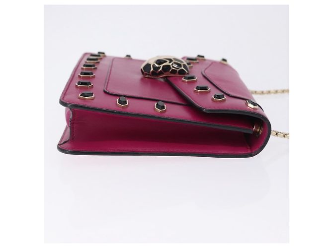 Bulgari Bvlgari Serpenti Forever Piccolo in Pelle Decorato Rosa - vista 3
