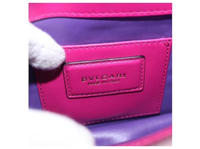 Bulgari Bvlgari Serpenti Forever Piccolo in Pelle Decorato Rosa - vista 7