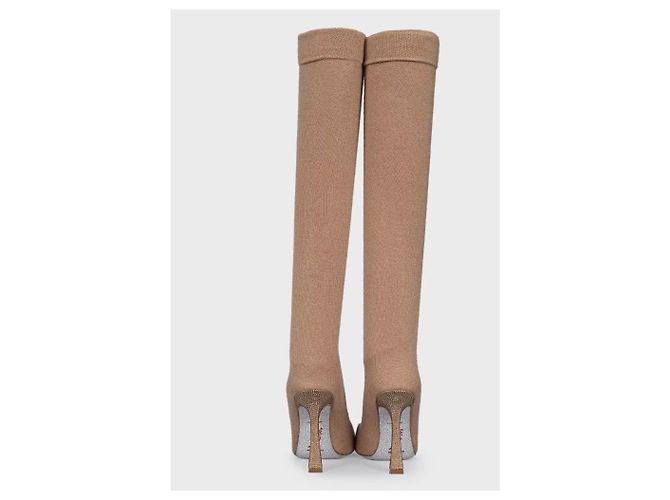 Rene Caovilla René Caovilla Beige Strass Textilstiefel EU 40 gebraucht - Ansicht 4