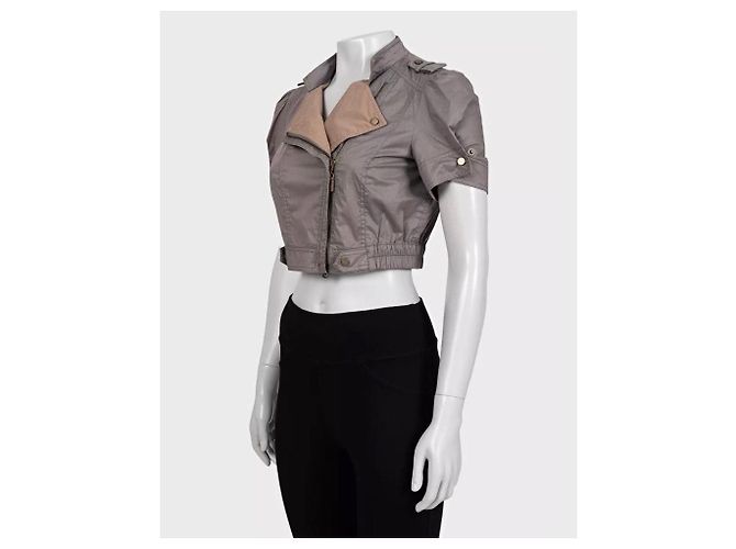 Brunello Cucinelli Braune Cropped-Jacke aus Baumwolle - Größe S Gebraucht - Ansicht 2