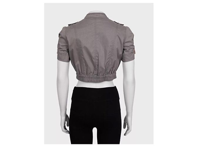 Brunello Cucinelli Braune Cropped-Jacke aus Baumwolle - Größe S Gebraucht - Ansicht 3