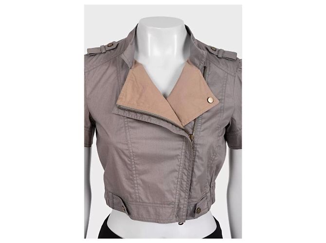 Brunello Cucinelli Braune Cropped-Jacke aus Baumwolle - Größe S Gebraucht - Ansicht 4