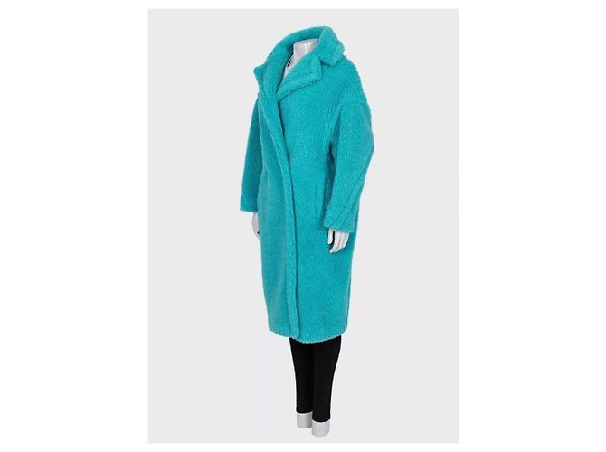 Max Mara  Teddy Bear  Oversized Light Blue Alpaca & Silk Coat, Size S Pre-owned - view 2