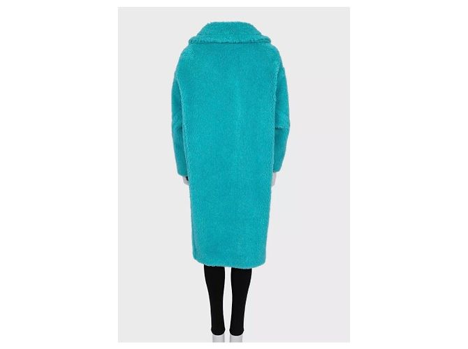 Max Mara  Teddy Bear  Oversized Light Blue Alpaca & Silk Coat, Size S Pre-owned - view 3