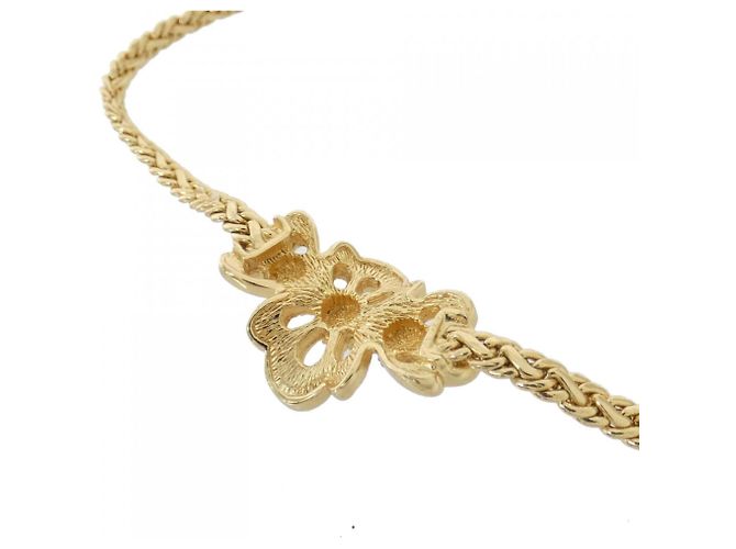 Collana Christian Dior trasparente e dorata D'oro - vista 3