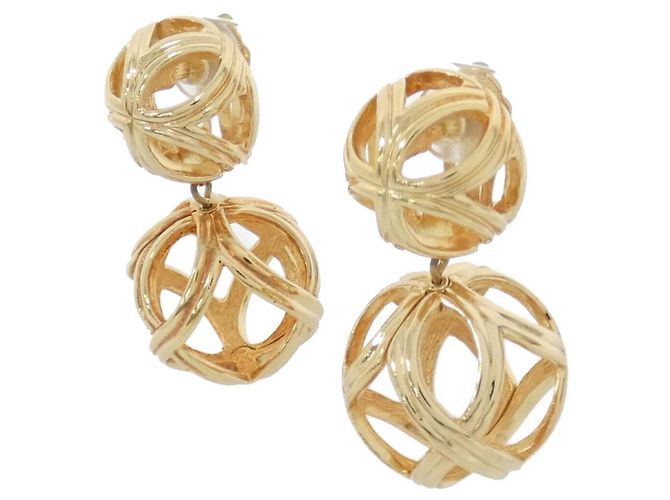Orecchini a bottone Christian Dior Gold D'oro - vista 2