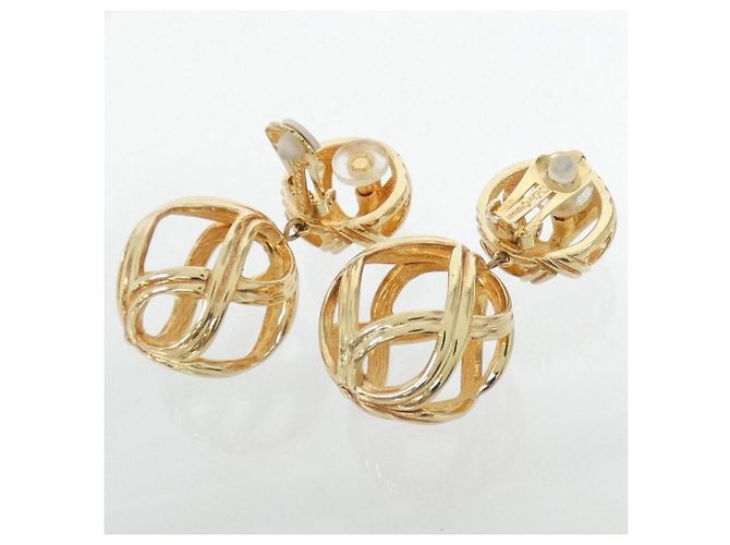Orecchini a bottone Christian Dior Gold D'oro - vista 3