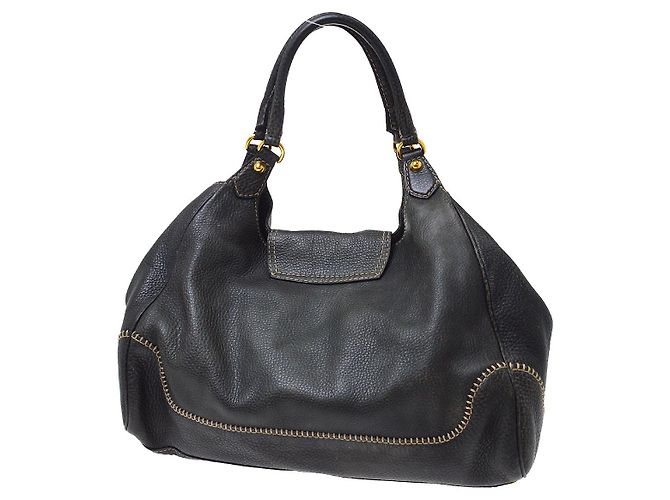 Gucci New Pelham Tote Leather Large Nero - vista 2