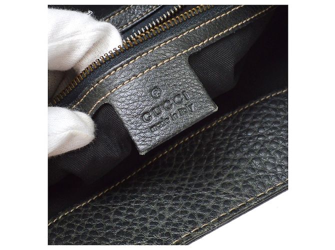 Gucci New Pelham Tote Leather Large Nero - vista 4