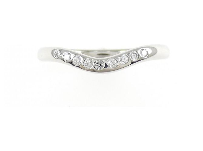 Tiffany & Co. Curved 9P Platin-Bandring - Ansicht 2