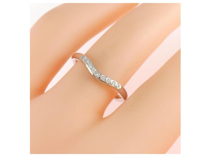 Tiffany & Co. Curved 9P Platin-Bandring - Ansicht 4