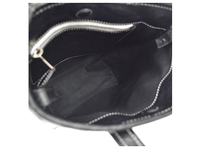 Balenciaga Barbes East West Shopper Tote Striped Leather Medium Nero - vista 3