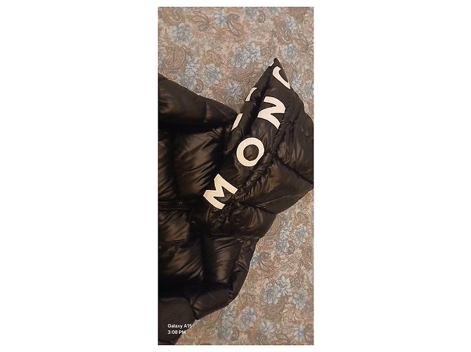 Piumino Moncler MONT.CLA con Cappuccio Logato Nero - vista 4