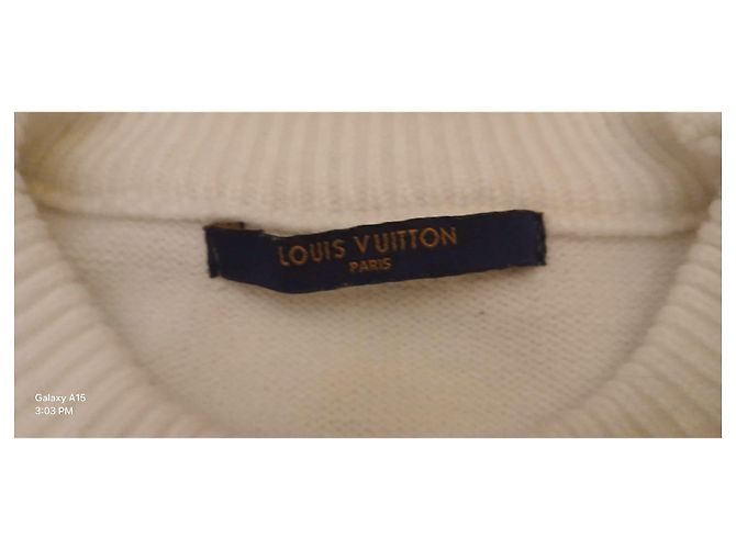 Louis Vuitton Wollpullover mit Blumenmotiv - Weiß Blau - Ansicht 4