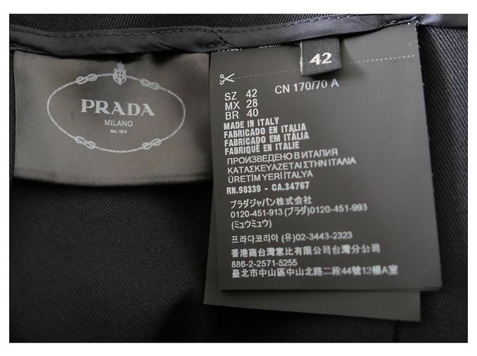 Prada Falda Kilt Plisada Otoño 2024 con Cinturón de Anillo Plateado - Negro - vista 9