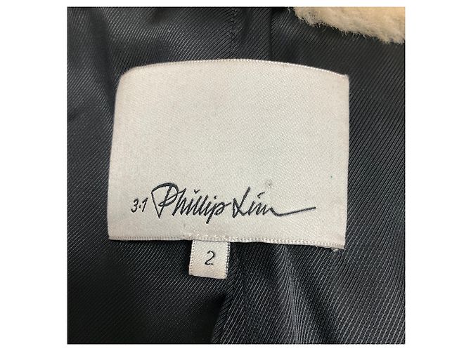 3.1 Phillip Lim Lammfellmantel multi Burgundy / Lilac / Brown Mehrfarben - Ansicht 4
