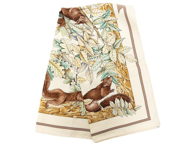 Foulard di seta Hermès Casse Noisette marrone 90 Scarves - vista 7