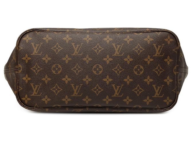 Borsa Tote Louis Vuitton Monogram Neverfull MM Marrone - vista 3