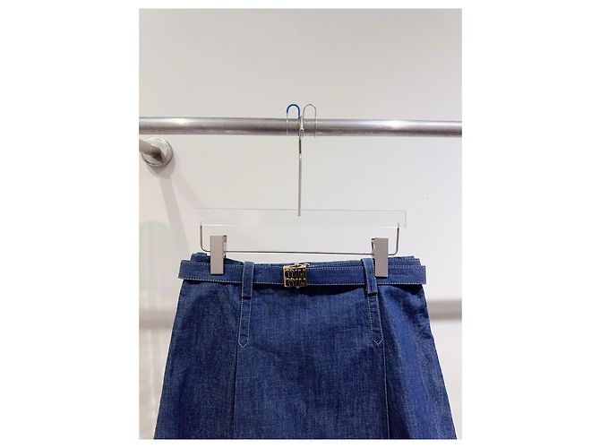 Falda vaquera Miu Miu azul Multicolor - vista 2