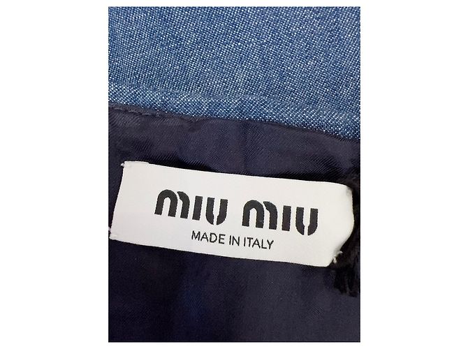 Falda vaquera Miu Miu azul Multicolor - vista 4