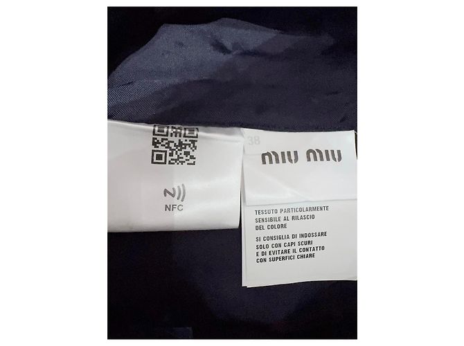 Falda vaquera Miu Miu azul Multicolor - vista 5