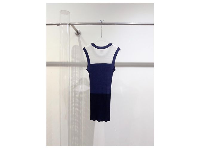 Regata Chanel em jersey elástico de algodão navy Multicor - vista 3