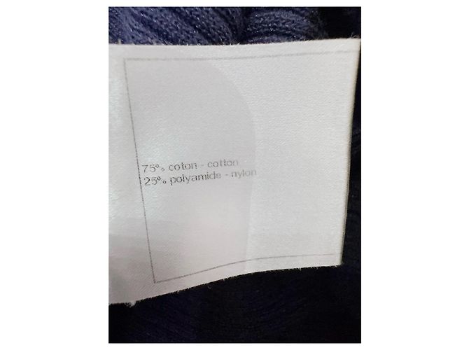 Regata Chanel em jersey elástico de algodão navy Multicor - vista 4