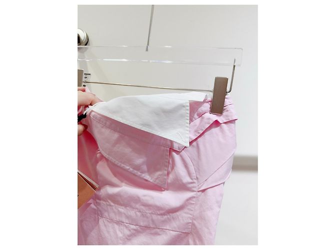 Top Bandeau Miu Miu de Seda Rosa Multicolor - vista 2