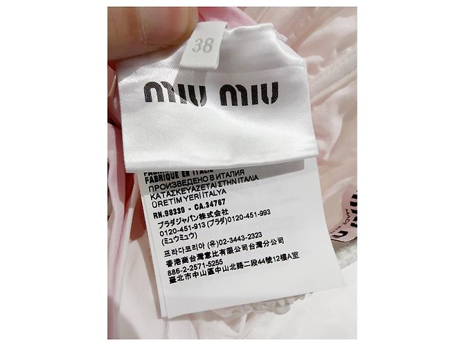 Top Bandeau Miu Miu de Seda Rosa Multicolor - vista 7