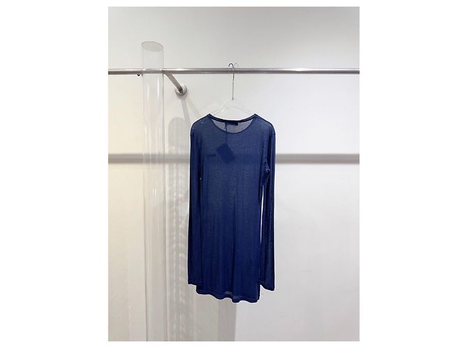 Top Miu Miu de algodón azul marino Talla M Multicolor - vista 4
