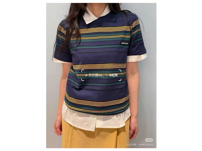 Top Miu Miu de algodón con manga corta Multicolor - vista 7