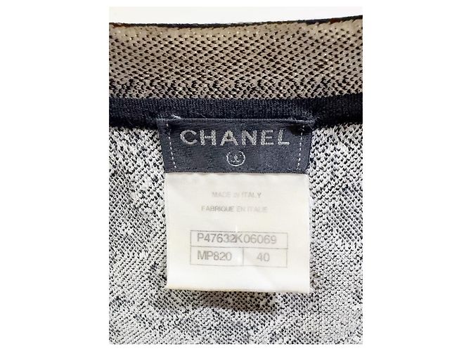 Top Chanel de seda com estampa de logo all-over Multicor - vista 3