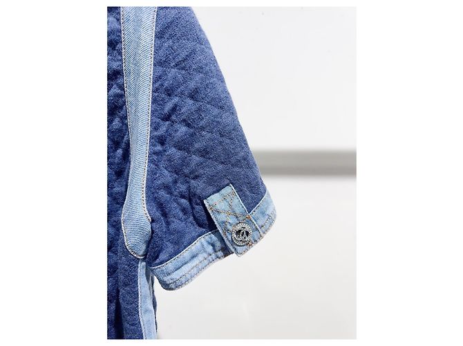 Vestido Chanel de denim con botones de cristal Multicolor - vista 3