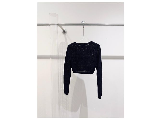 Fendi Strickpullover mit Logo Muster aus Viskose Mehrfarben - Ansicht 3