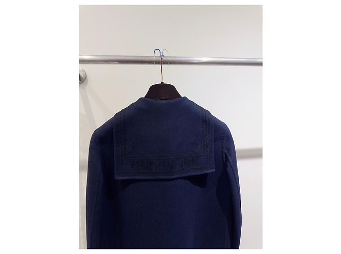 Dior Navy Tweed Jacket with Sailor Collar Size 36 Multiple colors - view 3