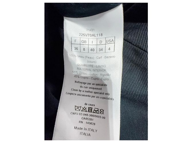 Dior Lederjacke Weiß Größe 36 Mehrfarben - Ansicht 4
