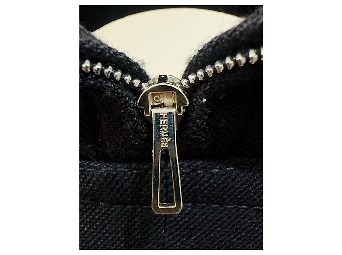 Hermès Wollmantel Schwarz Größe 38 Mehrfarben - Ansicht 2