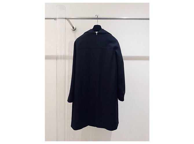 Hermès Wollmantel Schwarz Größe 38 Mehrfarben - Ansicht 3
