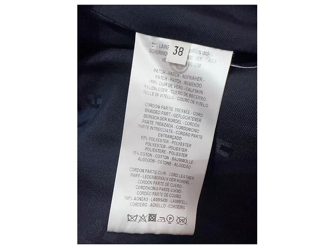 Hermès Wollmantel Schwarz Größe 38 Mehrfarben - Ansicht 6