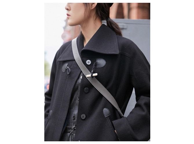 Hermès Wollmantel Schwarz Größe 38 Mehrfarben - Ansicht 8